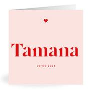 Geboortekaartje naam Tamana m3