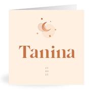 Geboortekaartje naam Tanina m1