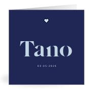 Geboortekaartje naam Tano j3