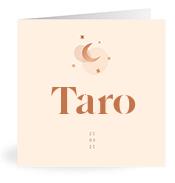 Geboortekaartje naam Taro m1