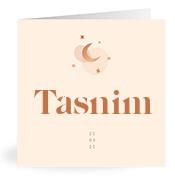 Geboortekaartje naam Tasnim m1