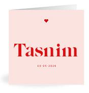 Geboortekaartje naam Tasnim m3