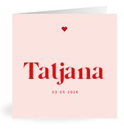 Geboortekaartje naam Tatjana m3