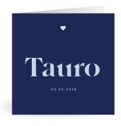 Geboortekaartje naam Tauro j3