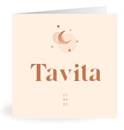 Geboortekaartje naam Tavita m1