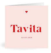 Geboortekaartje naam Tavita m3