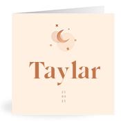 Geboortekaartje naam Taylar m1