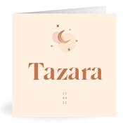 Geboortekaartje naam Tazara m1