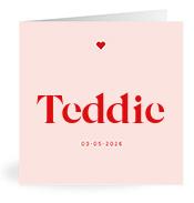 Geboortekaartje naam Teddie m3