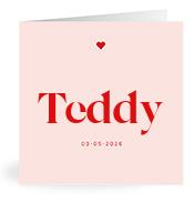 Geboortekaartje naam Teddy m3