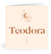 Geboortekaartje naam Teodora m1