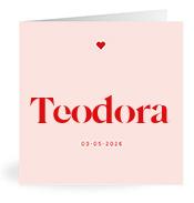 Geboortekaartje naam Teodora m3