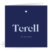Geboortekaartje naam Terell j3