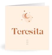 Geboortekaartje naam Teresita m1