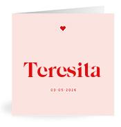 Geboortekaartje naam Teresita m3