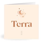 Geboortekaartje naam Terra m1