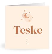 Geboortekaartje naam Teske m1