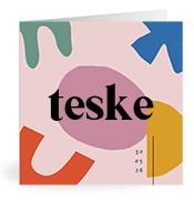 Geboortekaartje naam Teske m2