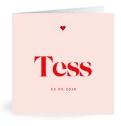 Geboortekaartje naam Tess m3