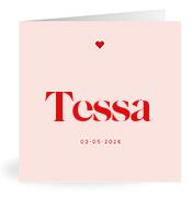 Geboortekaartje naam Tessa m3