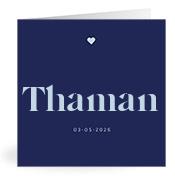 Geboortekaartje naam Thaman j3