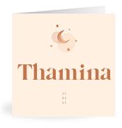 Geboortekaartje naam Thamina m1