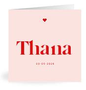 Geboortekaartje naam Thana m3