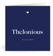 Geboortekaartje naam Thelonious j3