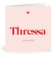 Geboortekaartje naam Thressa m3