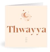 Geboortekaartje naam Thwayya m1