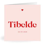 Geboortekaartje naam Tibelde m3
