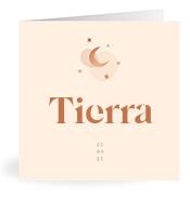 Geboortekaartje naam Tierra m1