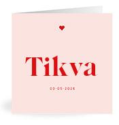 Geboortekaartje naam Tikva m3
