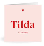 Geboortekaartje naam Tilda m3