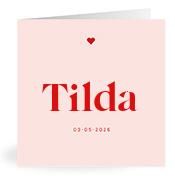 Geboortekaartje naam Tilda m3