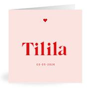 Geboortekaartje naam Tilila m3