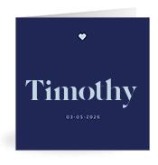 Geboortekaartje naam Timothy j3