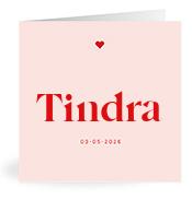 Geboortekaartje naam Tindra m3
