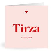 Geboortekaartje naam Tirza m3