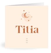 Geboortekaartje naam Titia m1