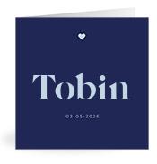 Geboortekaartje naam Tobin j3