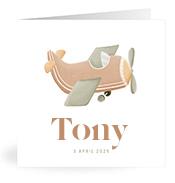 Geboortekaartje naam Tony j1
