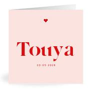 Geboortekaartje naam Touya m3