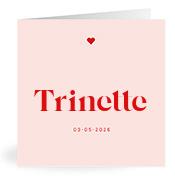 Geboortekaartje naam Trinette m3