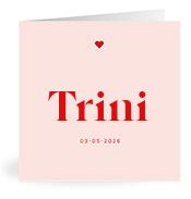 Geboortekaartje naam Trini m3