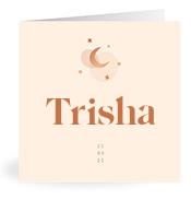 Geboortekaartje naam Trisha m1