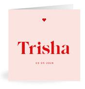 Geboortekaartje naam Trisha m3