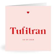 Geboortekaartje naam Tufitran m3