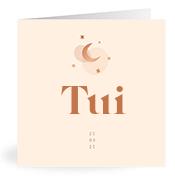 Geboortekaartje naam Tui m1