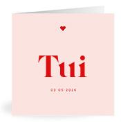 Geboortekaartje naam Tui m3